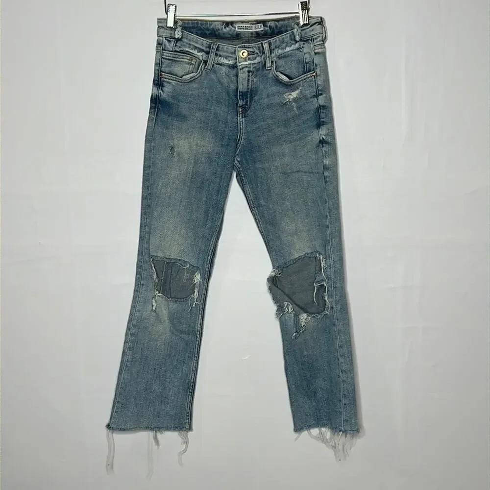 Zara distressed, jeans size 2